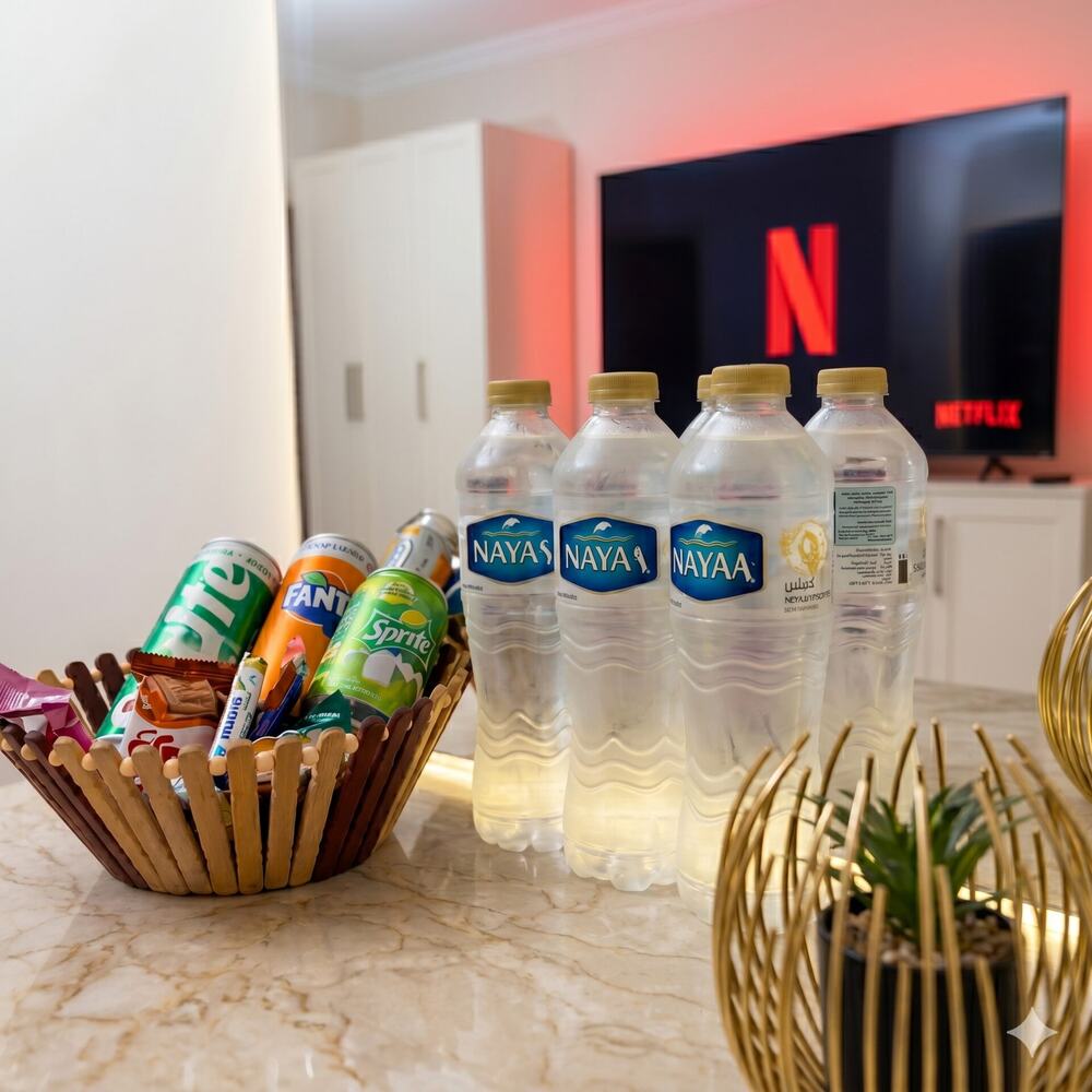 In-room refreshments basket